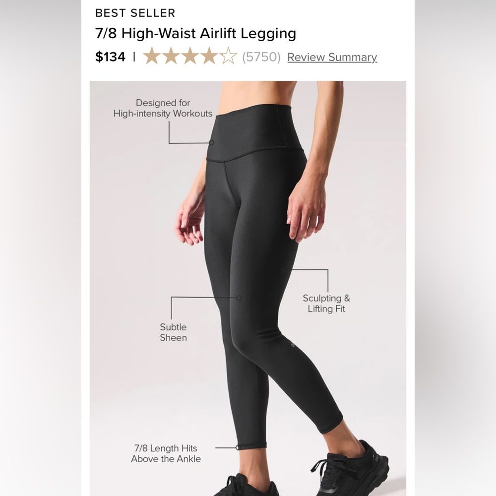 ALO Yoga Black High-Waist Airlift Leggings